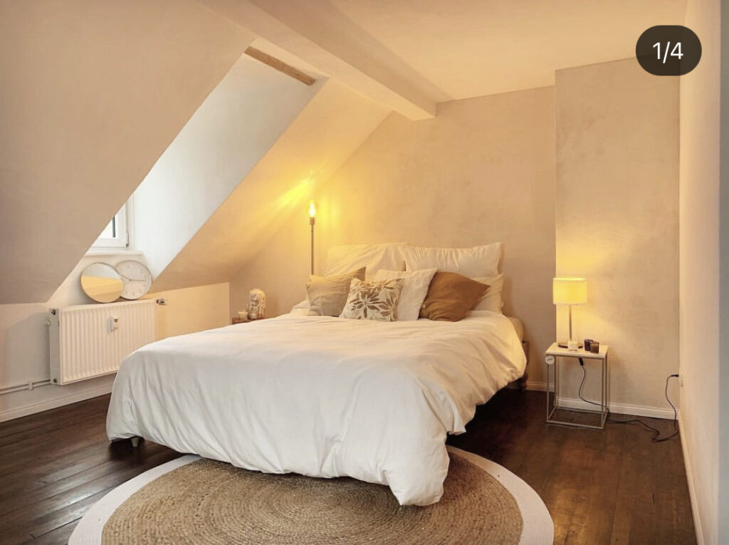 Atmosphärisches Schlafzimmer in der Ferienwohnung in Clausthal-Zellerfeld